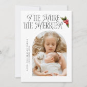 Hoe meer de Merrier Mistletoe Xmas Geboorte Aankondiging (Voorkant)