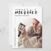 Hoe meer de Merrier moderne kerstzwangerschap Feestdagenkaart (Voorkant)