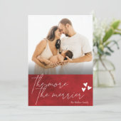 Hoe meer de Merrier New Baby met Kerstmis Feestdagenkaart (Staand voorkant)