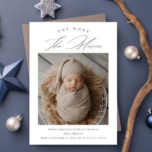 Hoe meer de Merrier Newborn Baby geboortefoto Aankondiging