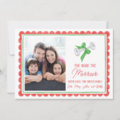 Hoe meer de Merrier Nieuwe Baby Kerst Kaart (Voorkant)