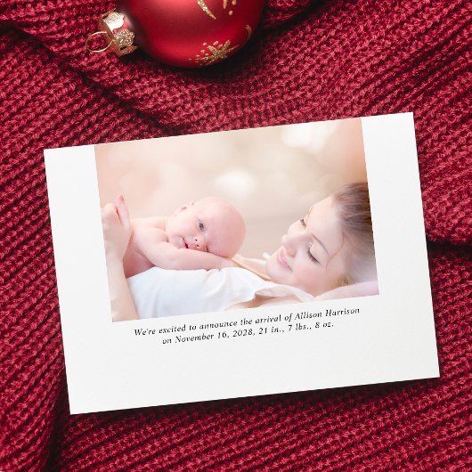 Hoe meer de Merrier Photo New Baby Feestdagenkaart