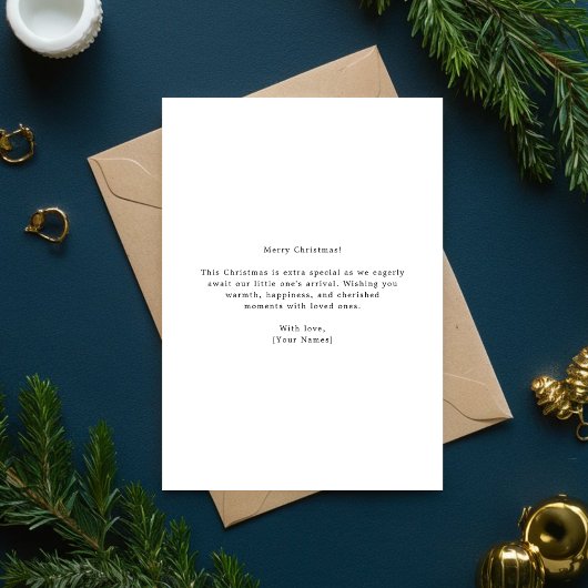 Hoe meer de Merrier Photo zwangerschap aankondigin Feestdagenkaart