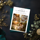 Hoe meer de Merrier Photo zwangerschap aankondigin Feestdagenkaart