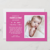 Hoe meer de Merrier Poinsettia Photo Holiday Baby Aankondiging (Achterkant)