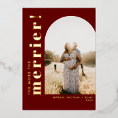 Hoe meer de Merrier Pregnancy Foch Folie Feestdagenkaart (Voorkant)