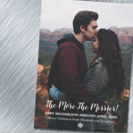 Hoe meer de Merrier Pregnancy Holiday Magnet Kaart