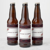 Hoe meer de Merrier Red Plaid Bier Etiket (Flessen)