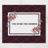 Hoe meer de Merrier Red Plaid Bier Etiket (Enkel label)