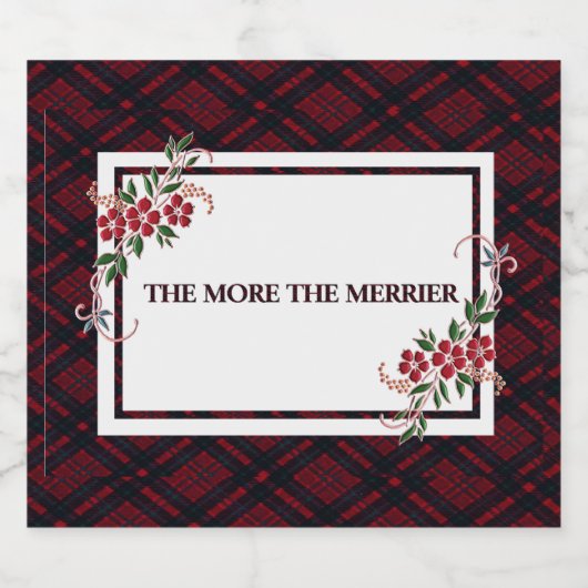 Hoe meer de Merrier Red Plaid Bier Etiket (Enkel label)