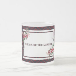 Hoe meer de Merrier Red Plaid Matglas Koffiemok