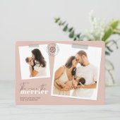 Hoe meer de Merrier Rust Birth koninklijke foto Feestdagenkaart (Staand voorkant)