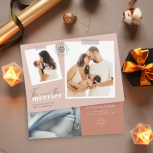 Hoe meer de Merrier Rust Birth koninklijke foto Feestdagenkaart