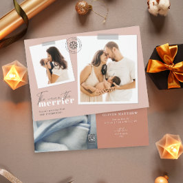 Hoe meer de Merrier Rust Birth koninklijke foto Feestdagenkaart