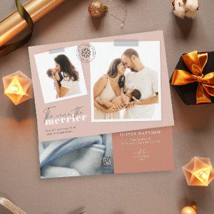 Hoe meer de Merrier Rust Birth koninklijke foto Feestdagenkaart