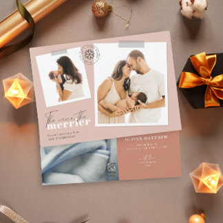 Hoe meer de Merrier Rust Birth koninklijke foto Feestdagenkaart