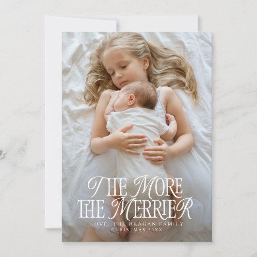 Hoe meer de Merrier vakantiegeboorte Aankondiging (Voorkant)