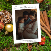 Hoe meer de Merrier White zwangerschapsaankondigin Feestdagenkaart