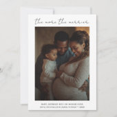 Hoe meer de Merrier White zwangerschapsaankondigin Feestdagenkaart (Voorkant)