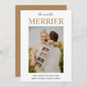 Hoe meer de merrier Xmas baby boho minimalist Feestdagenkaart (Voorkant / Achterkant)