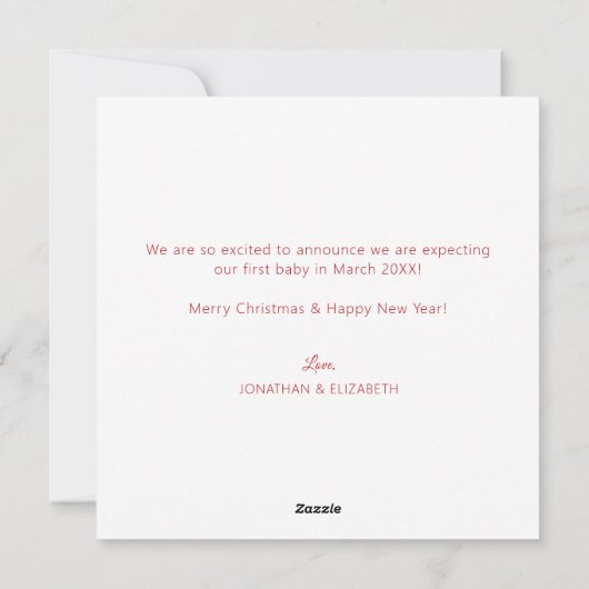 Hoe meer de Merrier zwangerschapsaankondiging Kaar Feestdagenkaart (Achterkant)