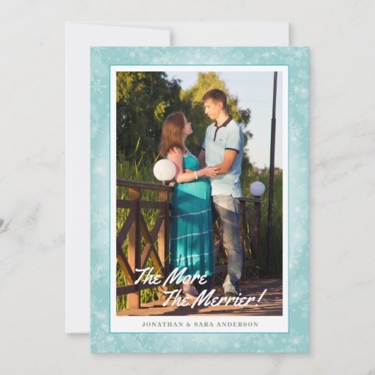 Hoe meer de Verticale Foto Kerstmis van Merrier Feestdagenkaart (Voorkant)