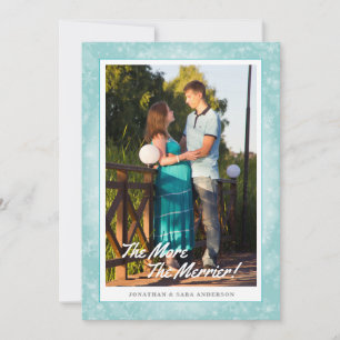 Hoe meer de Verticale Foto Kerstmis van Merrier Feestdagenkaart