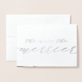 Hoe meer de vrolijkere kerst folie kaarten (Voorkant met envelop)