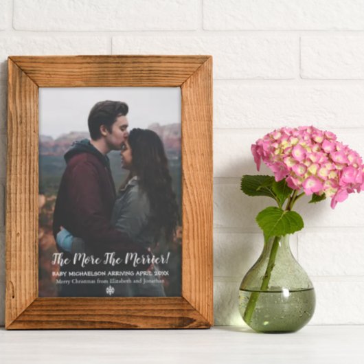 Hoe meer de zwangerschap van de Merrier Feestdagenkaart