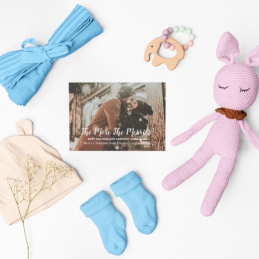 Hoe meer de zwangerschap van de Merrier Feestdagenkaart