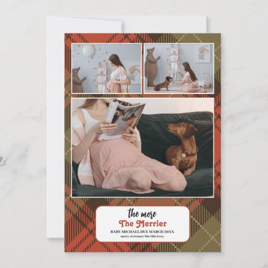 Hoe meer de zwangerschap van de Merrier Feestdagenkaart (Voorkant)