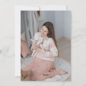 Hoe meer de zwangerschap van de Merrier Feestdagenkaart (Achterkant)