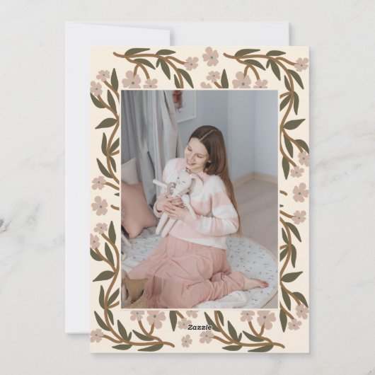 Hoe meer de zwangerschap van de Merrier Feestdagenkaart (Achterkant)