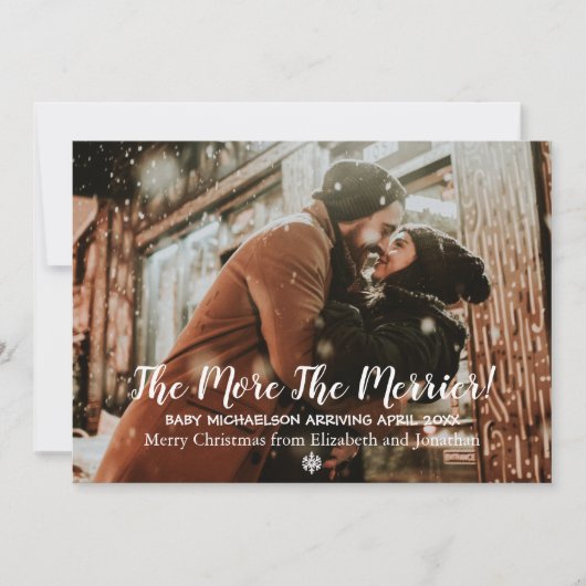 Hoe meer de zwangerschap van de Merrier Feestdagenkaart (Voorkant)