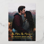 Hoe meer de zwangerschap van de Merrier Folie Feestdagenkaart (Voorkant)