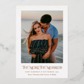 Hoe meer de Zwangerschap van de Merrier met Kerstm Folie Feestdagenkaart (Voorkant)