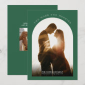 Hoe meer de zwangerschap van de vrouw Moderne Foto Feestdagenkaart (Voorkant / Achterkant)