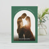 Hoe meer de zwangerschap van de vrouw Moderne Foto Feestdagenkaart (Staand voorkant)