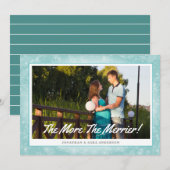 Hoe meer het horizontale kerstfeest van Merrier Feestdagenkaart (Voorkant / Achterkant)