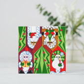 Hoe meer het Merrier Christmas-Wenskaart Feestdagenkaart (Staand voorkant)