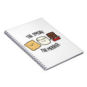 Hoe meer hoe beter leuke S'more grap Notitieboek (Rechterzijde)