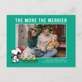 Hoe meer hoe beter | Pinda's Kerstmis Nieuwe Baby Feestdagenkaart