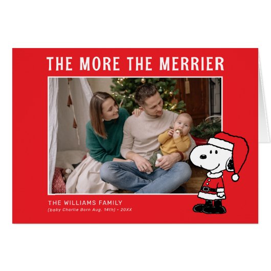 Hoe meer hoe beter | Snoopy Kerstmis Nieuwe Baby (Voorkant Horizontaal)