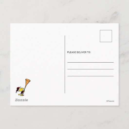 Hoe meer hoe beter | Snoopy Kerstmis Nieuwe Baby Feestdagenkaart (Achterkant)