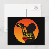 Hoe meer ik Drink briefkaart (Voorkant / Achterkant)