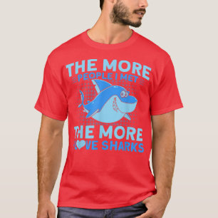 Hoe meer ik haaien dier haaien liefheb  t-shirt