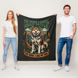 Hoe meer ik mijn hond leuk vind fleece deken