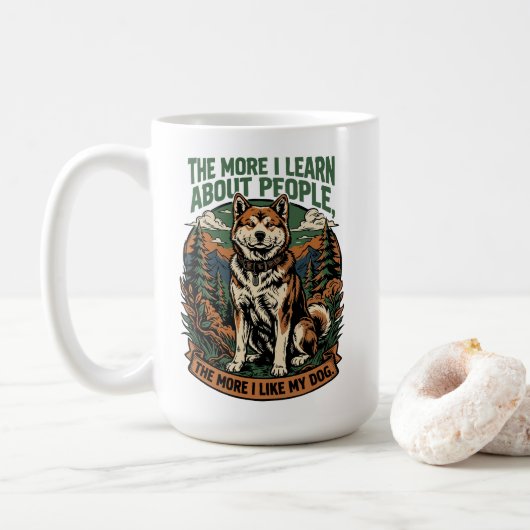 Hoe meer ik mijn hond leuk vind koffiemok (Met donut)