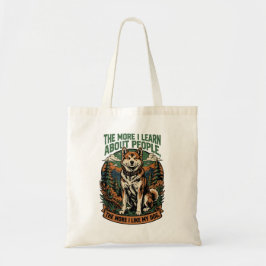 Hoe meer ik mijn hond leuk vind tote bag