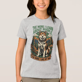 Hoe meer ik mijn hond leuk vind Tri-Blend shirt